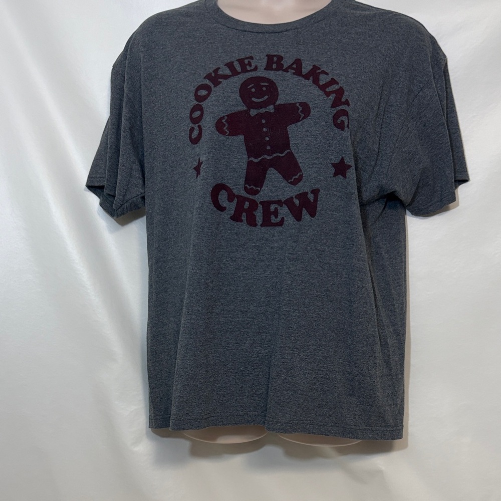 Men's Gray Cookie Baking Crew T-Shirt